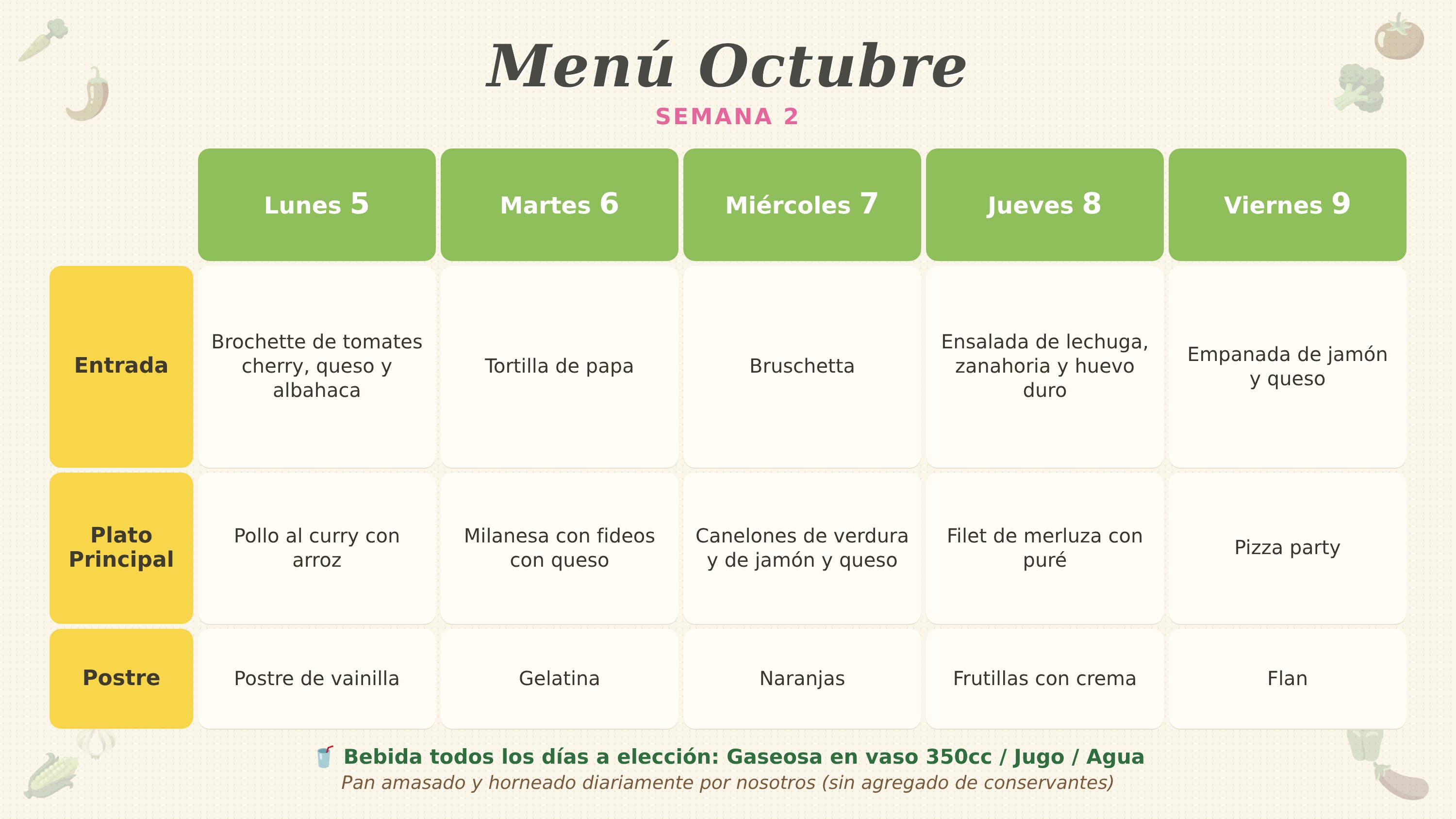 Menú Septiembre — Semana 2