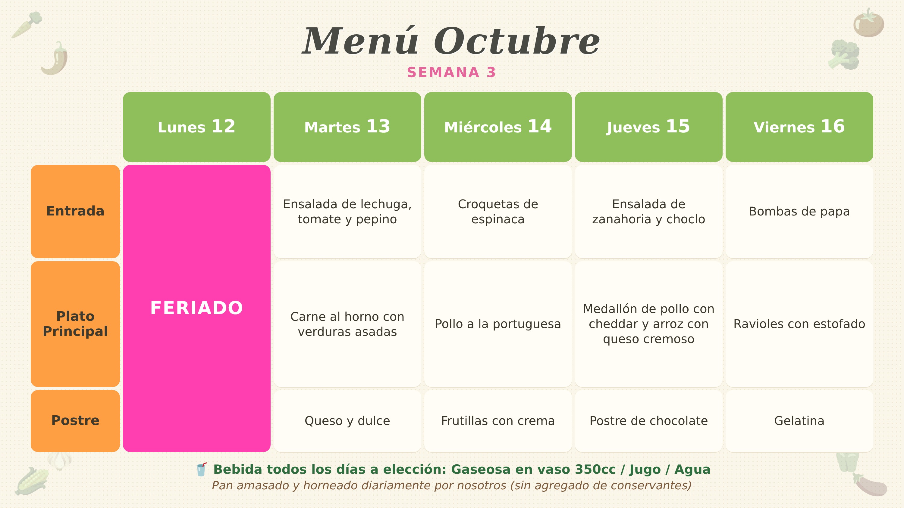 Menú Septiembre — Semana 3